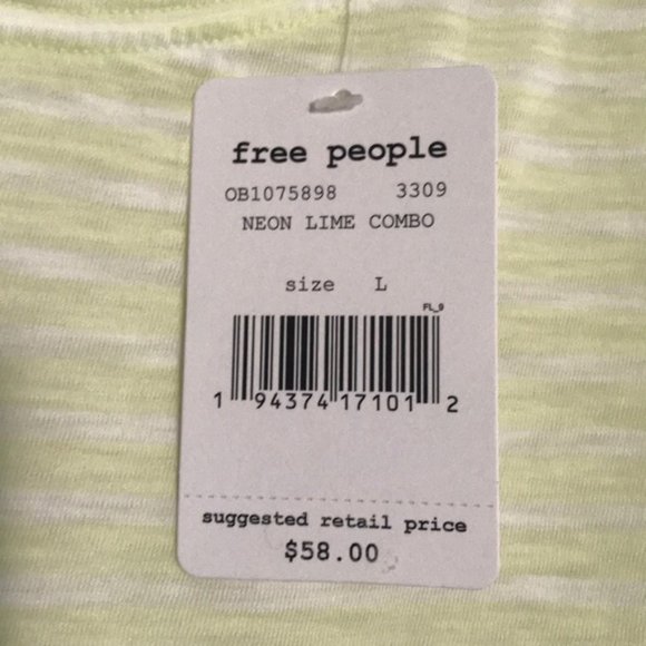NWT ~ FREE PEOPLE HALO LOOSE STRIPED TOP sz L - Picture 8 of 12